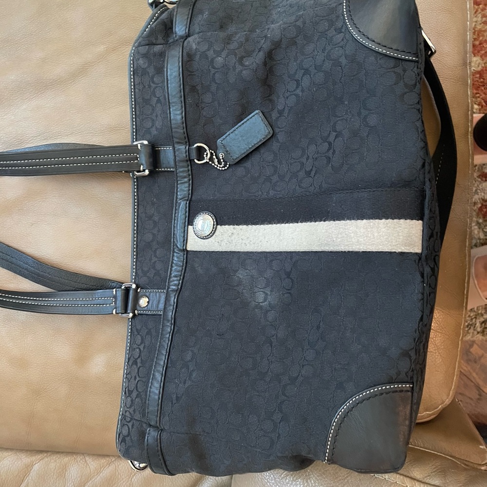 Coach Black Diaper Bag